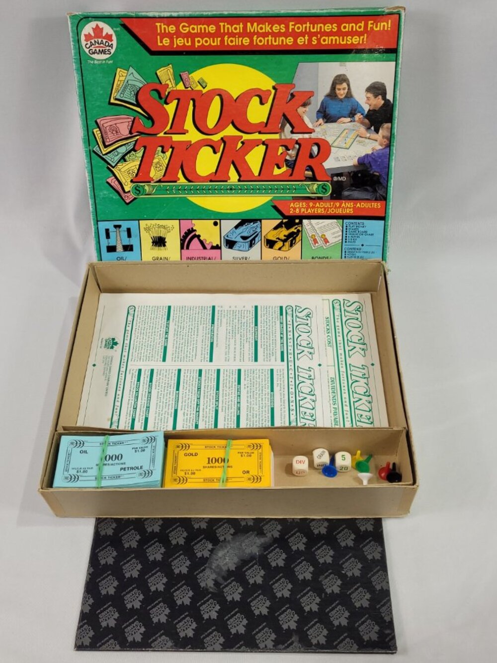 Stock Ticker Vintage Financial Trading Board Game by Canada Games